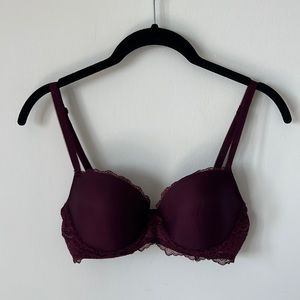 VICTORIAS SECRET Dream Angels Bra - Maroon Burgundy